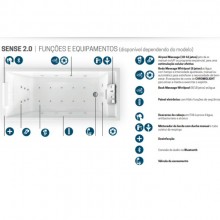 Banheira Novellini Italiana Sense 3 Para Imerso Indiviudal