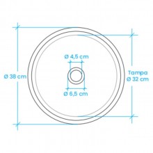 Cuba Concreto Cliff Para Apoio Com Ralo Oculto 38cm 